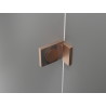 Mexen Lunar pentagonal right hinged shower cabin 90 x 90 cm, transparent, brushed copper - 831-090P-090L-65-00-P