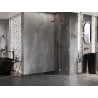 Mexen Lunar pentagonal right-hinged shower enclosure 100 x 100 cm, transparent, brushed copper - 831-100P-100L-65-00-P