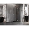 Mexen Lunar pentagonal right-hinged shower enclosure 100 x 100 cm, transparent, brushed copper - 831-100P-100L-65-00-P