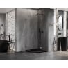 Mexen Lunar pentagonal right-hinged shower enclosure 100 x 100 cm transparent, brushed gun gray - 831-100P-100L-66-00-P