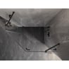 Mexen Lunar pentagonal shower enclosure right swing 90 x 80 cm, transparent, black - 831-090P-080L-70-00-P
