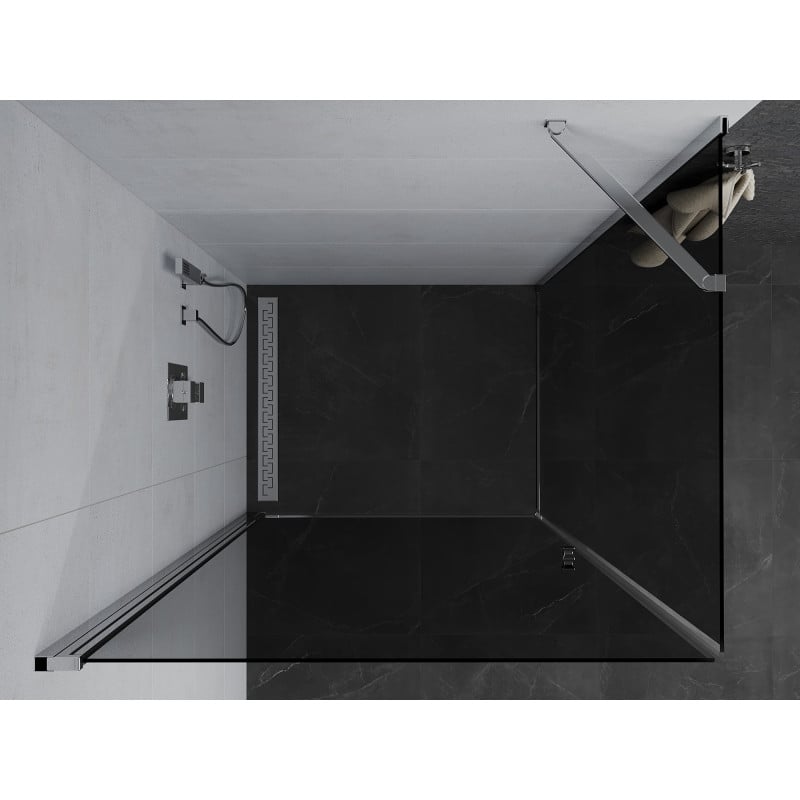 Mexen Pretoria pivot shower cabin 70 x 80 cm, graphite, chrome - 852-070-080-01-40