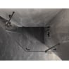 Mexen Lunar Pentagonal Right-Swing Shower Enclosure 100 x 80 cm, Transparent, Gun Metal - 831-100P-080L-95-00-P