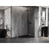 Mexen Lunar pentagonal right swing shower cabin 100 x 100 cm, transparent, gun metal - 831-100P-100L-95-00-P