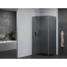 Mexen Pretoria hinged shower cubicle 70 x 90 cm, Graphite, Chrome - 852-070-090-01-40