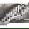 Mexen Lunar pentagonal right hinged shower enclosure 80 x 80 cm, transparent, brushed nickel - 831-080P-080L-97-00-P