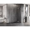 Mexen Lunar pentagonal right-hand shower enclosure 90 x 90 cm, transparent, brushed nickel - 831-090P-090L-97-00-P