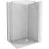 Mexen Lunar pentagonal right-hinged shower enclosure 100 x 80 cm, transparent, brushed nickel - 831-100P-080L-97-00-P