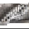 Mexen Lunar Pentagonal Right-Hinged Shower Enclosure 100 x 100 cm, Transparent, Brushed Nickel - 831-100P-100L-97-00-P