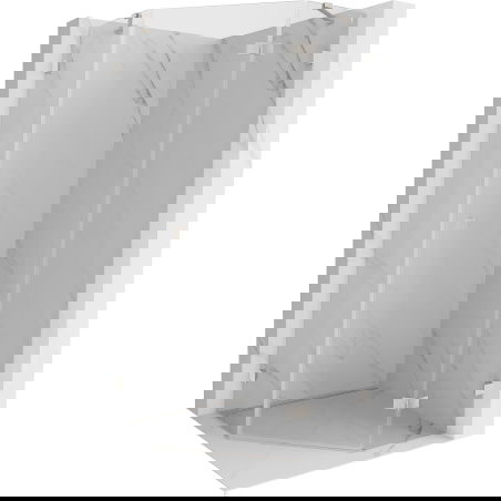 Mexen Lunar pentagonal right-hinged shower cabin 100 x 100 cm, transparent, brushed nickel - 831-100P-100L-97-00-P