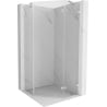 Mexen Lunar Pentagonal Right-Hinged Shower Enclosure 100 x 100 cm, Transparent, Brushed Nickel - 831-100P-100L-97-00-P