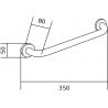 Mexen wall handrail 35 cm, chrome - 70101630-00