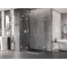 Mexen Lunar L Duo left hinge shower enclosure 100 x 90 cm, transparent, white - 834L-100L-090P-20-00