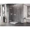 Mexen Lunar L Duo 100 x 100 cm Hinged Shower Enclosure, Transparent, White - 834L-100L-100P-20-00
