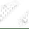 Mexen Lunar L Duo shower enclosure pivot 80 x 75 cm, transparent, white - 834L-080L-075P-20-00