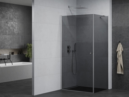 Mexen Pretoria hinged shower enclosure 80 x 90 cm, graphite, chrome - 852-080-090-01-40