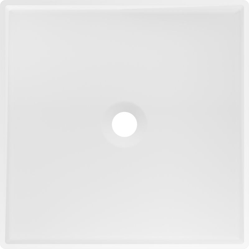 Mexen Xola-2 freestanding washbasin made of conglomerate 45 x 45 cm, white matte - 26594500