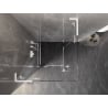 Mexen Lunar L Duo hinged shower enclosure 105 x 105 cm, transparent, white - 834L-105L-105P-20-00