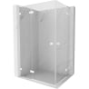 Mexen Lunar L Duo Hinged Shower Enclosure 110 x 105 cm, Transparent, White - 834L-110L-105P-20-00
