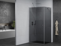 Mexen Pretoria Hinged Shower Enclosure 90 x 110 cm, Graphite, Chrome - 852-090-110-01-40