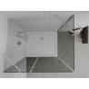 Mexen Roma hinged shower cubicle 80 x 70 cm, Graphite, Chrome + shower tray Flat, White - 854-080-070-01-40-4010