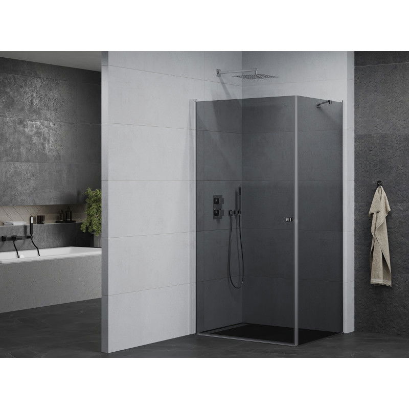 Mexen Pretoria shower enclosure pivot 90 x 100 cm, graphite, chrome - 852-090-100-01-40
