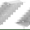 Mexen Lunar L Duo shower enclosure, hinged, 120 x 110 cm, transparent, white - 834L-120L-110P-20-00