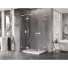 Mexen Lunar L Duo shower enclosure, hinged, 120 x 110 cm, transparent, white - 834L-120L-110P-20-00