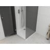 Mexen Roma 80 x 80 cm Hinged Shower Cabin, Graphite, Chrome + Flat White Shower Tray - 854-080-080-01-40-4010