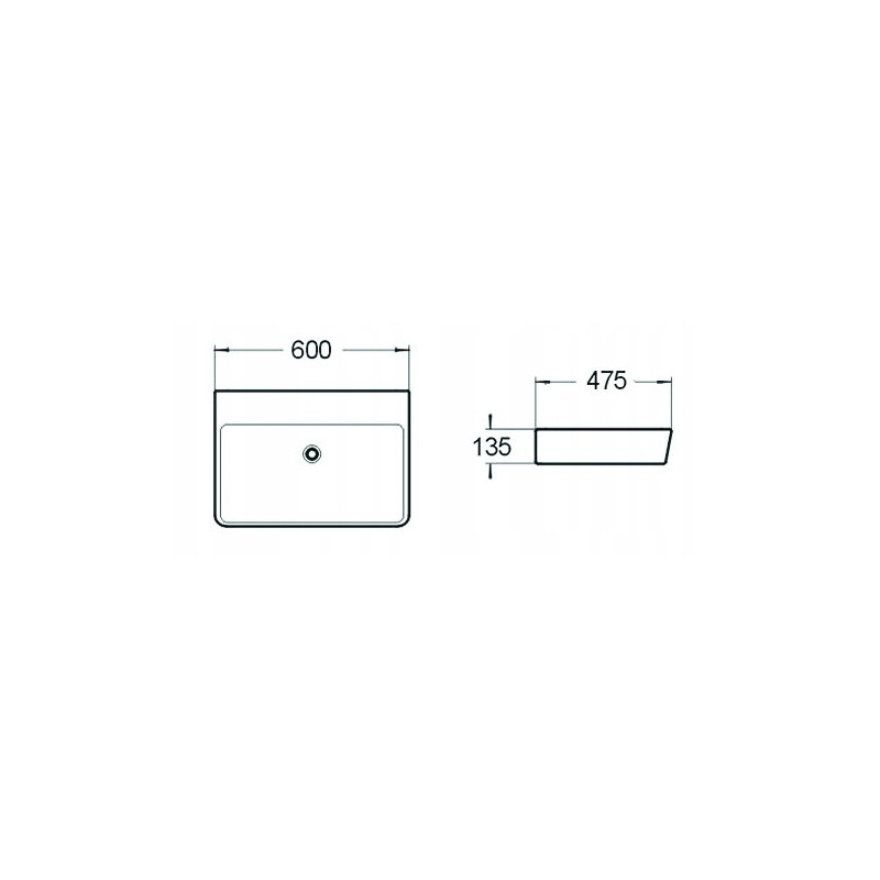 Mexen Lili countertop sink 60 x 47 cm, white - 21136000