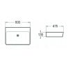 Mexen Lili countertop sink 60 x 47 cm, white - 21136000