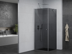 Mexen Pretoria hinged shower cubicle 70 x 70 cm, Graphite, Chrome - 852-070-070-01-40