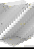 Mexen Lunar L Duo Left-Handed Shower Enclosure 90 x 80 cm, Transparent, Gold - 834L-090L-080P-50-00