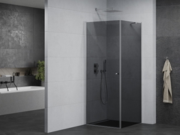 Mexen Pretoria 90 x 90 cm Pivot Shower Enclosure, Graphite, Chrome - 852-090-090-01-40