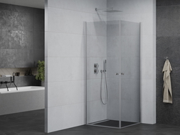 Mexen Pretoria Duo hinged shower cubicle 80 x 80 cm, Transparent, Chrome - 852-080-080-02-00