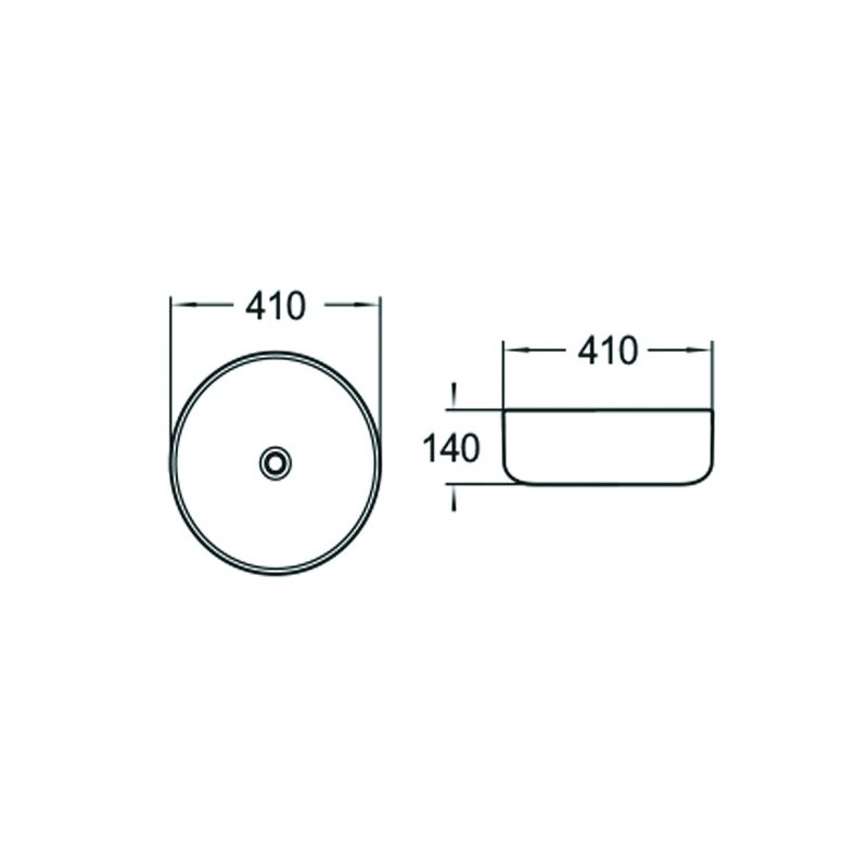 Mexen Tina countertop washbasin 41x 41 cm, white - 21144100