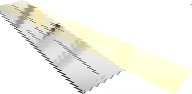 Mexen Toro bath screen for shower tray 170-200 cm, gold - 43930050