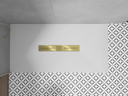 Mexen Toro bath screen for shower tray 170-200 cm, gold - 43930050