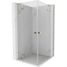 Mexen Lunar L Duo 120 x 120 cm Hinged Shower Enclosure, Transparent, Gold - 834L-120L-120P-50-00