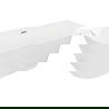 Mexen Oval Slim freestanding back-to-wall bathtub 170 x 80 cm, white, gold overflow - 52661708000-50