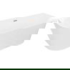 Mexen Oval Slim freestanding back-to-wall bathtub 170 x 80 cm, white, overflow rose gold - 52661708000-60