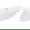 Mexen Oval Slim freestanding wall-mounted bathtub 170 x 80 cm, white, black overflow - 52661708000-70