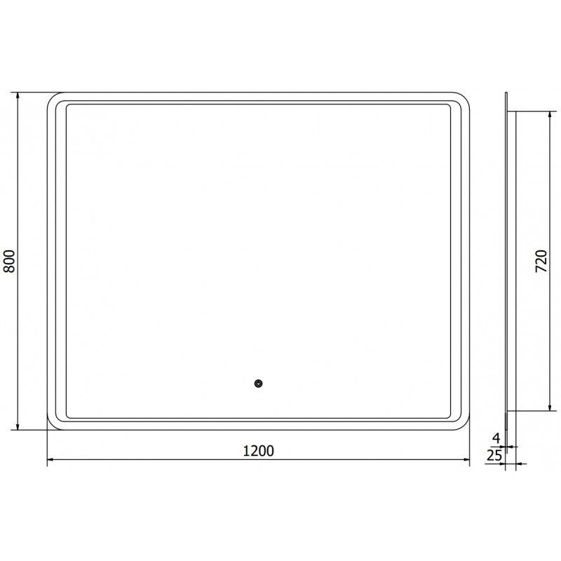 Mexen Zusa illuminated bathroom mirror 120 x 80 cm, LED 6000K, anti-fog - 9808-120-080-611-00
