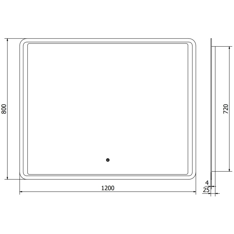 Mexen Zusa illuminated bathroom mirror 120 x 80 cm, LED 6000K, antifog - 9808-120-080-611-00
