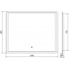 Mexen Zusa illuminated bathroom mirror 120 x 80 cm, LED 6000K, antifog - 9808-120-080-611-00
