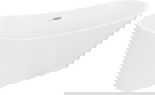 Mexen Dora 150 x 75 cm Freestanding Bath, White, Chrome Overflow - 52071507500-01