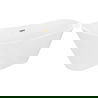 Mexen Dora freestanding bathtub 150 x 75 cm, white, gold overflow - 52071507500-50