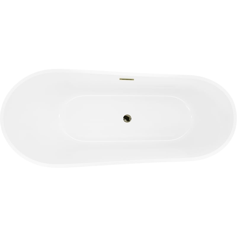Mexen Dora freestanding bathtub 150 x 75 cm, white, overflow gold - 52071507500-50