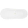 Mexen Dora freestanding bathtub 150 x 75 cm, white, brushed gold overflow - 52071507500-55