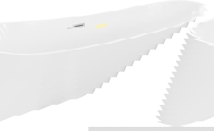 Mexen Dora freestanding bathtub 150 x 75 cm, white, brushed gold overflow - 52071507500-55